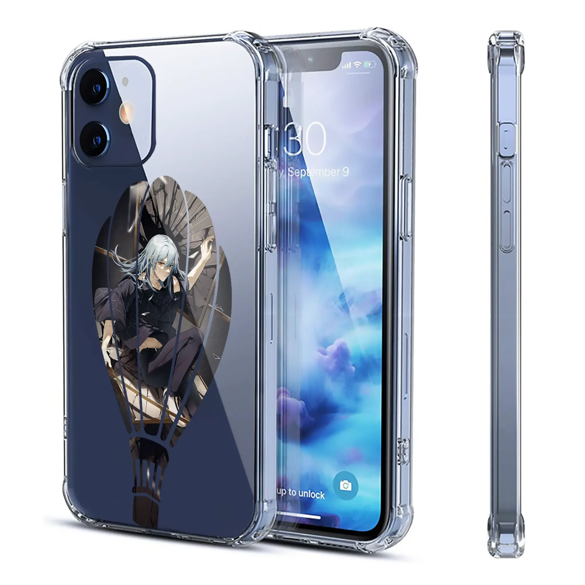 呪術廻戦 グッズ,真人 - IPhone 12シリーズ対応 ・ 透明スマホケース ・ クリアソフトケース ・ TPU素材 ・ 耐衝撃 ・ 高密着 ・ 防汚 防指紋 ・ 簡単着脱